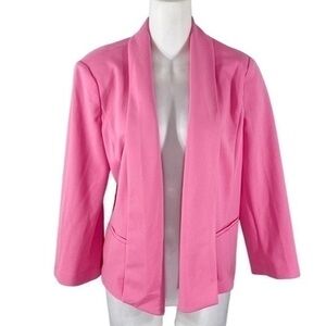 Anne Klein bubblegum pink open blazer